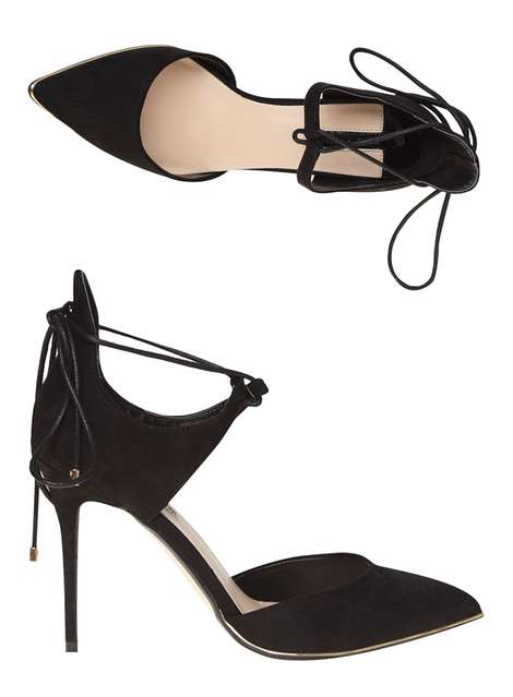 Black 'Ginah' Court Shoes